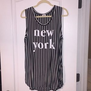 Blue planet New York long tank Sz Lg